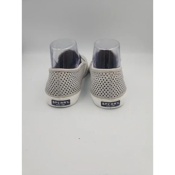 Sperry Top-Sider Seaside Perforated‎ Sneakers Womens Size 7.5 Grey Memory Foam - Picture 2 of 7
